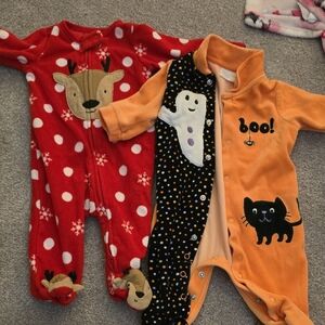 Red and Orange Kids One Pieces Set